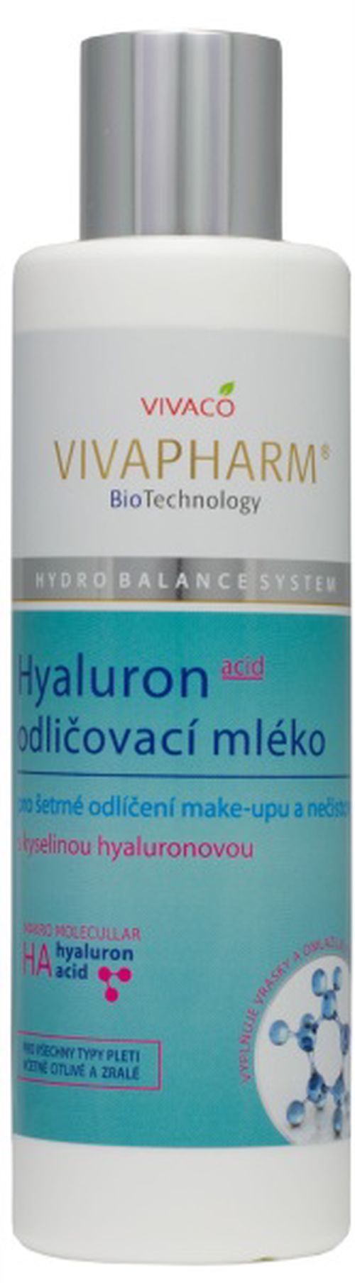 Odličovací mléko s kyselinou hyaluronovou VIVAPHARM