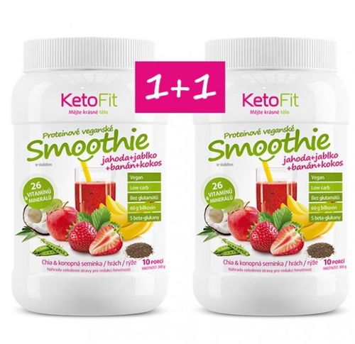 1+1 Jahodové proteinové smoothie