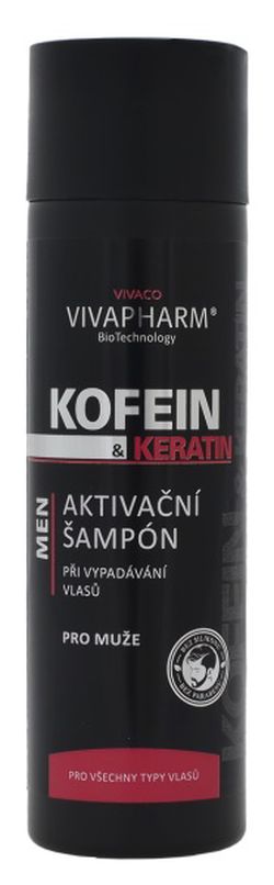 VIVACO Kofeinový šampon s keratinem pro muže VIVAPHARM 200ml