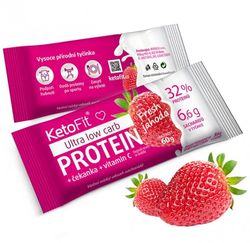 Proteinová tyčinka Fresh jahoda – extra low carb 14 × 60 g