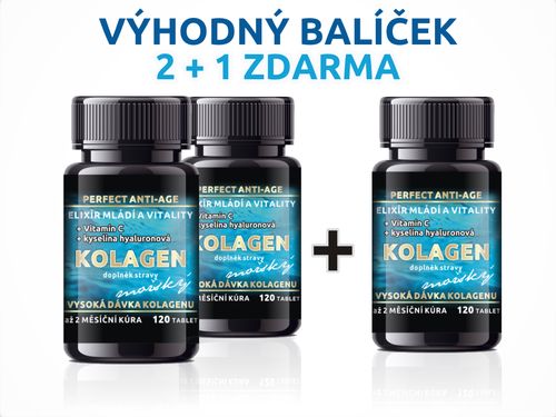 Bio-Detox Kolagen Mořský Anti-Age 120 tbl 2 + 1 ZDARMA