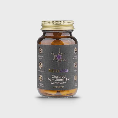 NaturLabs Železo chelátové + vitamín B9 - 60 kapslí