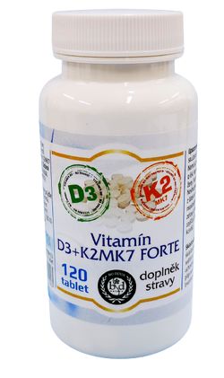 Vitamín D3+K2MK7 FORTE 2.000UI 120tbl