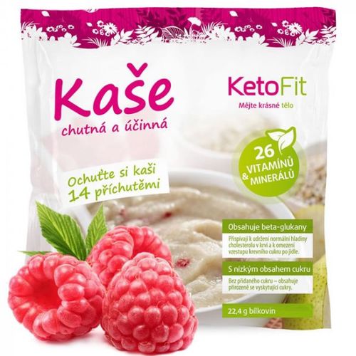 Proteinová krupičná kaše KetoFit malina, 5 porcí