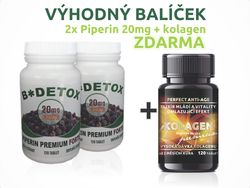 Bio-Detox Piperin 20mg 2 + 1 Kolagen 120tbl ZDARMA