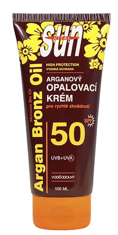 VIVACO Opalovací krém s BIO arganovým olejem SPF 50 TUBA