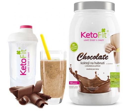 Čoko proteinový koktejl KetoFit 1260 g, 50 porcí