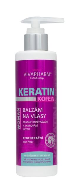 Keratinový balzám na vlasy s kofeinem VIVAPHARM 200ml