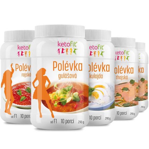 Oblíbené polévky, keto balíček 50 porcí