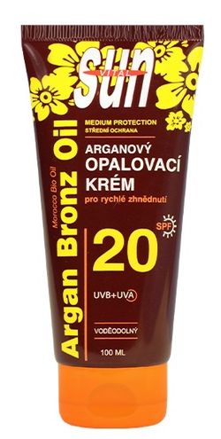 VIVACO Opalovací krém s BIO arganovým olejem SPF 20 SUN TUBA