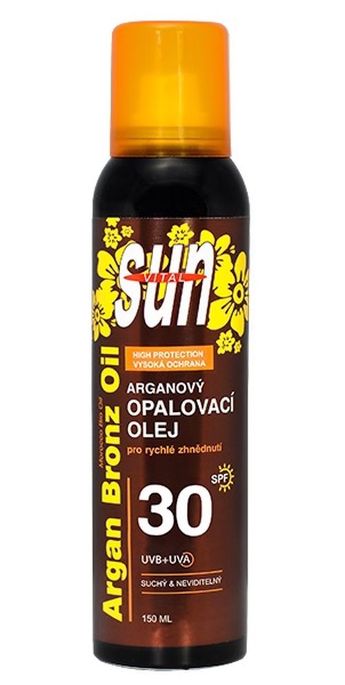 VIVAPHARM Suchý opalovací olej s BIO arganovým olejem SPF 30