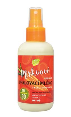 VIVACO 100% Přírodní opalovací MLÉKO s mrkvovým extraktem SPF 30
